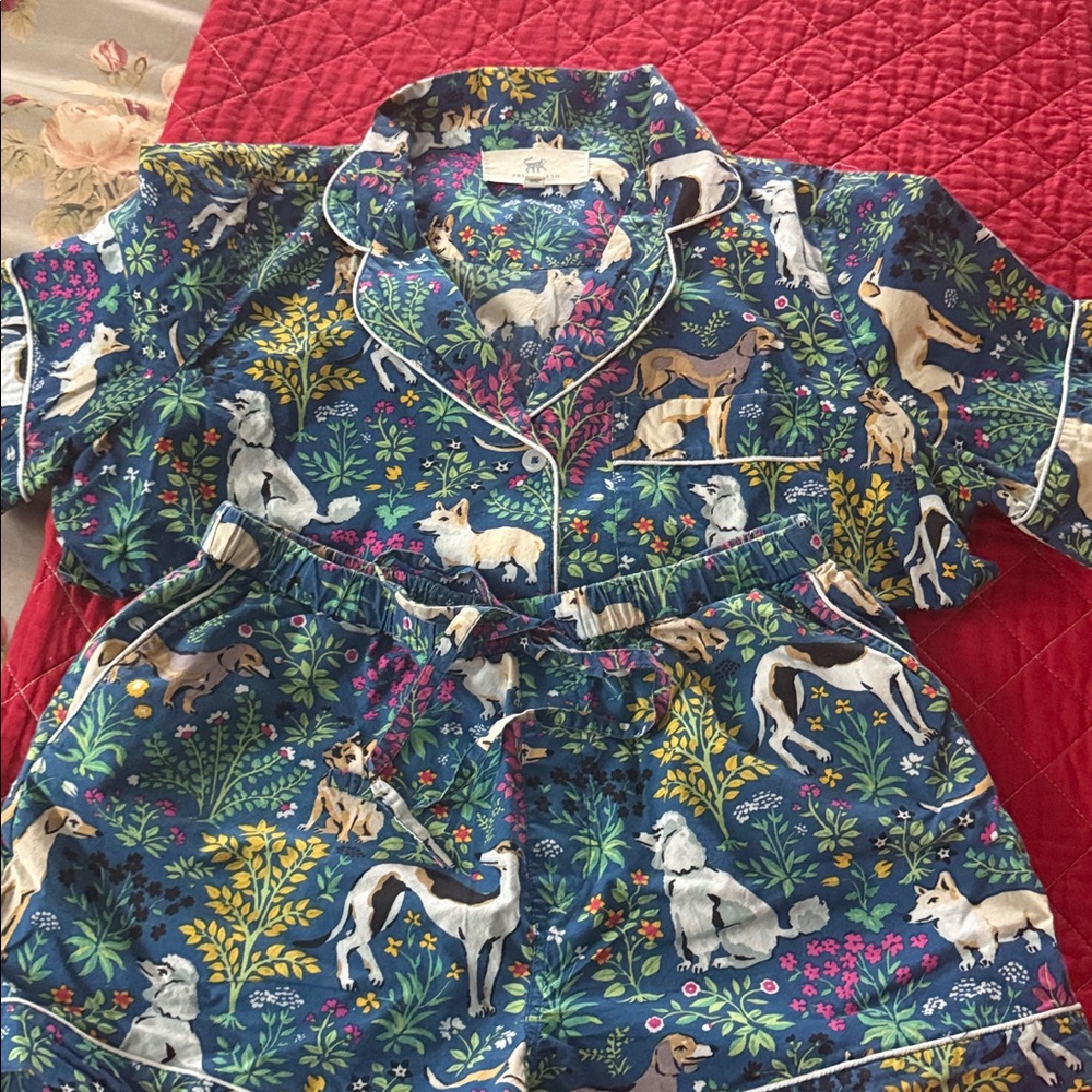 Printfresh Vibrant Blue Pajama Set with Animal Motif